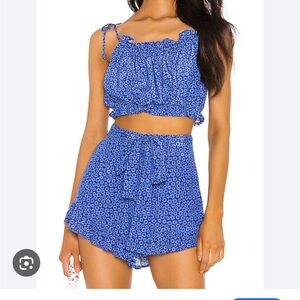 Privacy Please Blue Floral Top